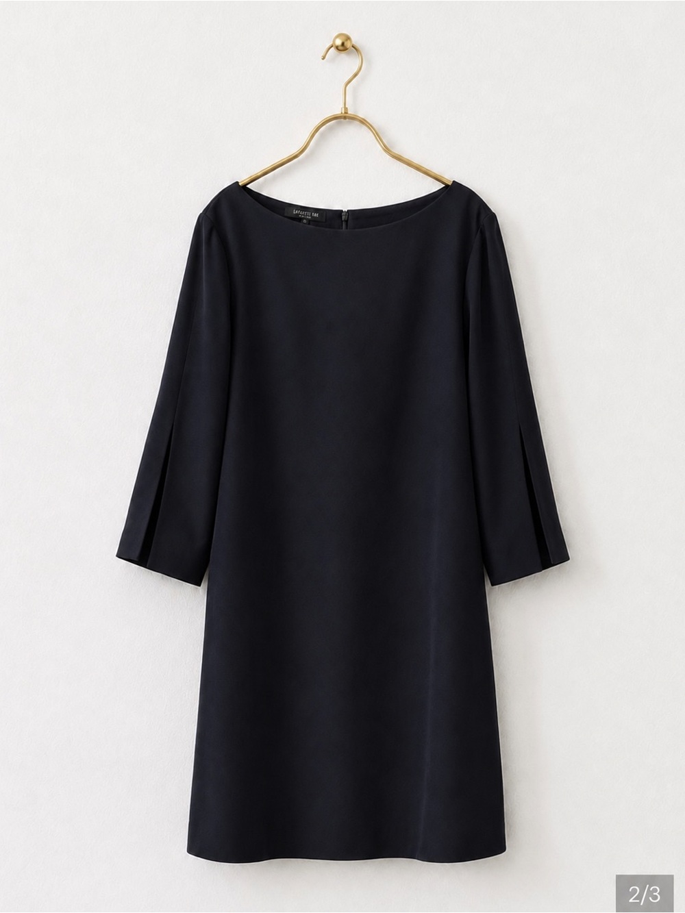 Lafayette 148 New York classic navy minimalist Business Career dress Plus SZ 2X - Picture 3 of 4